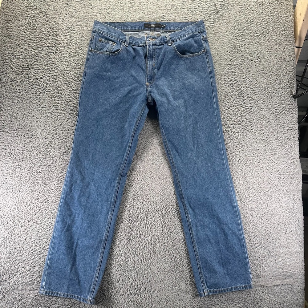 Berkley Jensen Jeans Mens 36x32 Blue Cotton Denim Straight Leg Workwear Travel